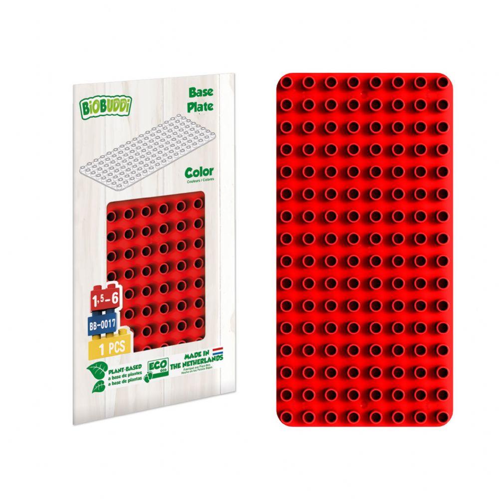 red baseplate for Biobuddi and other building blocks.