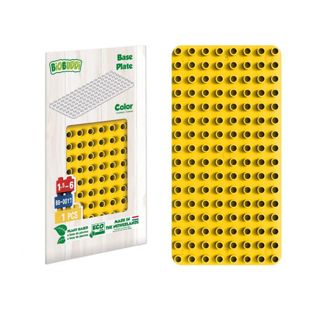 Yellow baseplate for Biobuddi and other building blocks.