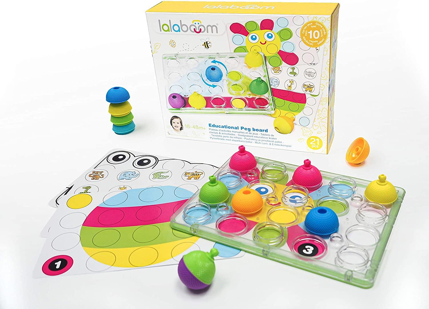 Lalaboom's snap-together beads with a board.