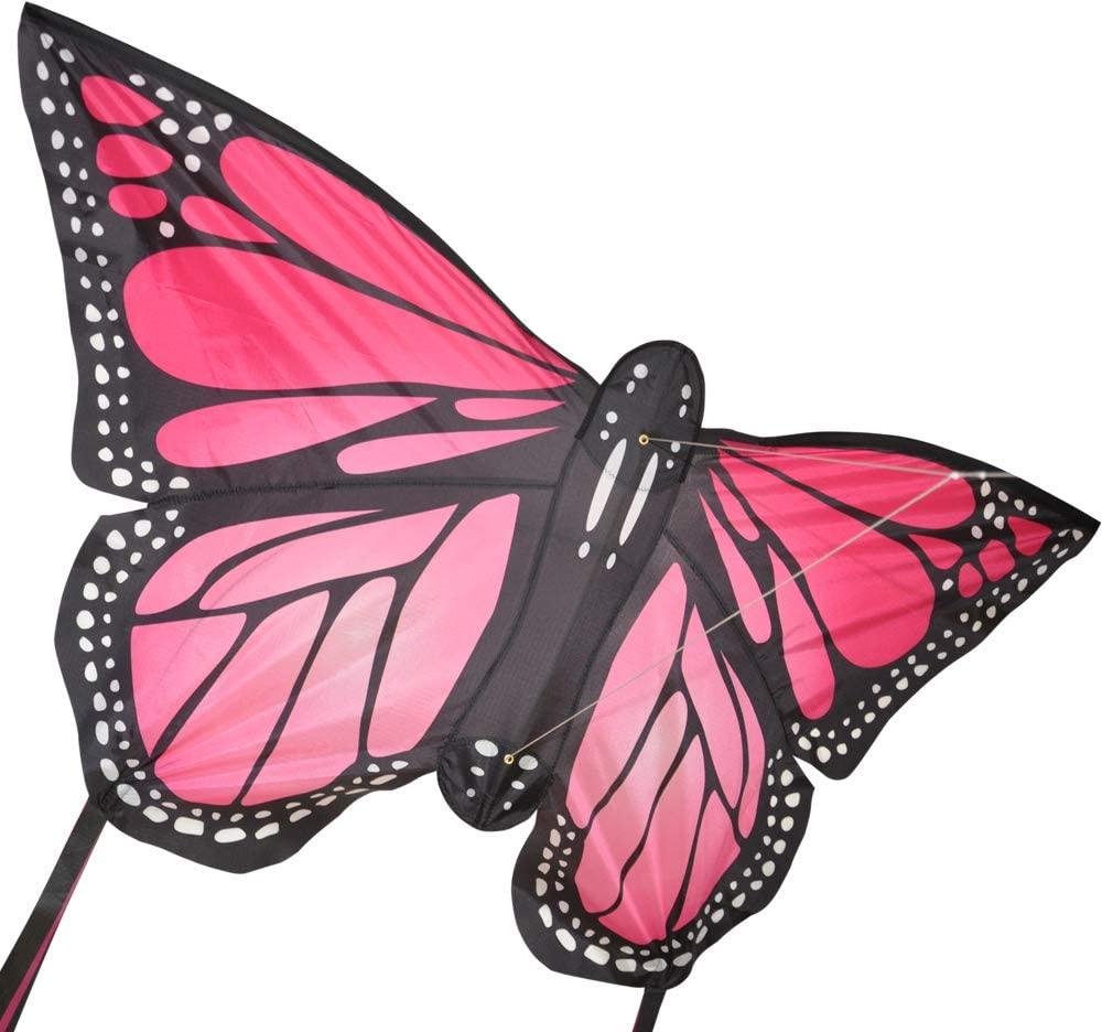 Pink monarch butterfly kite.