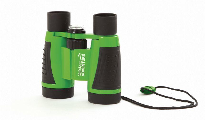 Kids' green and black binoculars.