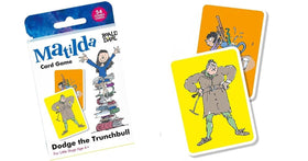 Box with Matilda card game and two of the cards on the right.