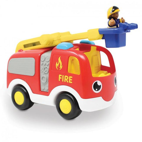 Fire truck set with ladder and figure.
