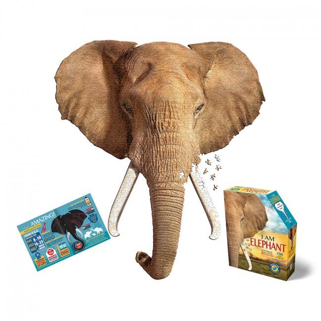 Large elephant head jigsaw.
