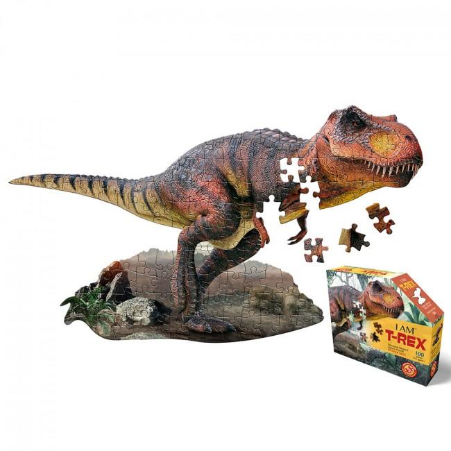T-rex shaped jigsaw puzzle.