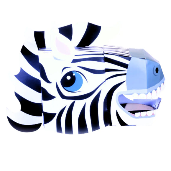 Zebra 3D Mask Card Craft
