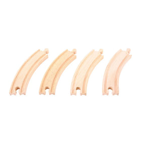 Long Train Track Curves (Pack of 4)