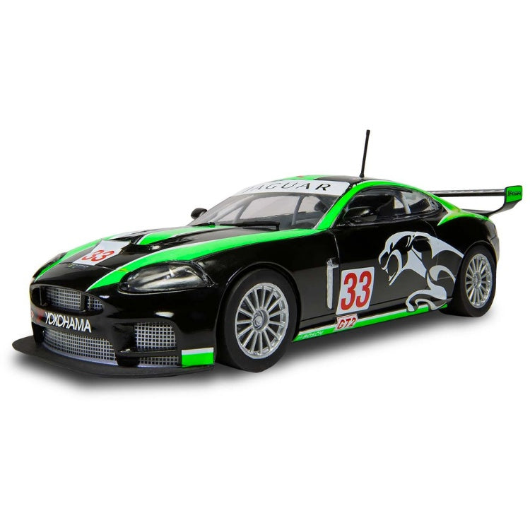 Black and green scale model of Jaguar XKR-GT3