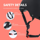 The BOLDCUBE Kids Helmet in black features impact-resistant materials, strong nylon straps, a lock slide adjuster, and a red safety buckle on a peach background. Text: "SAFETY DETAILS. Uncompromised on safety when riding." Prioritize your child's well-being with our protective helmets.