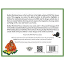 The image features the back cover of "Buddy's Rainforest Rescue," a children's book by Ellie Jackson. Part of the eco-conscious Wild Tribe Heroes series, it showcases vivid illustrations of an orangutan and a toucan, alongside reviews and pricing details.
