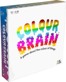 The image displays the "Colour Brain" box from Big Potato. This vibrant family board game, suitable for ages 12 and up, accommodates 2-20 players. With its tagline, "A quiz game about the colour of things," it promises thought-provoking color questions.