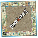 Discover Dino-Opoly by Outset Cheatwell! This dinosaur-themed board game lets you explore a prehistoric world with captivating dinosaur illustrations and themed terms. Experience a unique twist on Monopoly with special cards and corner positions that bring the ancient era to life!.