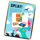 The travel-size game "Dino Dump" from Big Potato features colorful packaging adorned with playful dinosaur illustrations. The box showcases a central image of this entertaining card game, displaying vibrant cards and lively graphics on a bright backdrop, along with fun dino poo stickers to enhance your adventure.