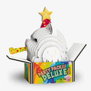 The "Eugy Cottonball Cat" by EUGY comes in a vibrant box, featuring eco-friendly cardboard props shaped like a cartoon Persian cat with a party hat, horn, stars, and confetti.
