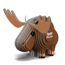 Cardboard craft kit to create a model moose.