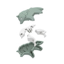 The Halftoys Diorama - Wolf by Halftoys is a green and white 3D wolf puzzle with interlocking pieces shown vertically, perfect for fans of educational toys or woodland-themed playsets.