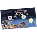 Illustration of diverse baby mammals resting in a peaceful park with a mobile of plush animals hanging above. Perfect for animal lovers, the text highlights that 94% are placental, 5% marsupial, and 1% monotreme. Product: "If the World Were 100 Animals" by Bloomsbury.