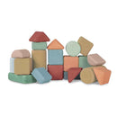 The Korko "Small Architects" set includes 20 cork building blocks like cubes, cylinders, and triangular prisms. Ideal for improving fine motor skills and sparking creativity, these colorful blocks can be stacked in imaginative abstract formations.