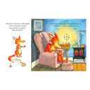 In a cozy setting from Bloomsbury's "No Matter What," a small fox holding tape asks, "Does love wear out?" The larger fox, sitting by the fire, lovingly replies, "I'm not that clever; I just know I'll love you forever.