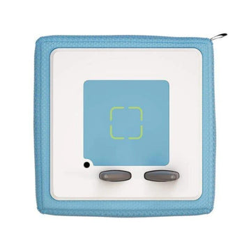 Top view of blue Toniebox.