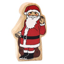 Presenting a delightful figure from Lanka Kade's Wooden Christmas Toy Figures collection: a charming wooden Santa Claus, skillfully shaped and painted with his iconic red suit, black boots, and white beard, waving cheerfully. This fair trade piece not only brings holiday cheer to your decor but also supports ethical craftsmanship.