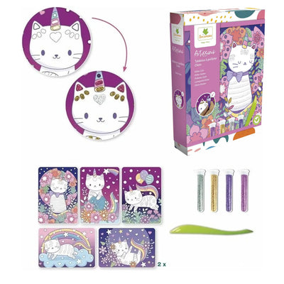 Artissimo 10 Glitter Boards - Cats - 0