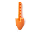 The Toy Shop's Eco Spade is an eco-friendly, orange garden trowel with a textured handle and a flat, pointed blade made from durable wheat fiber.