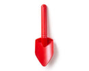 The Toy Shop's Eco Spade is a small, red, eco-friendly toy spade with a pointed blade and wheat fibre handle, shown on a white background.