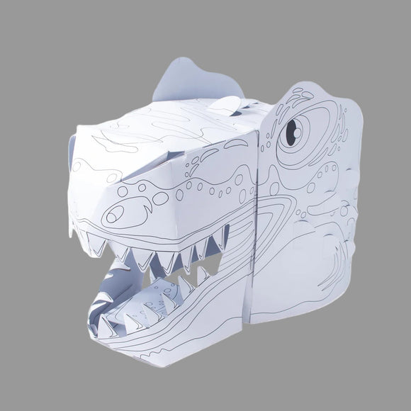 T-Rex Colour-in 3D Mask Card Craft
