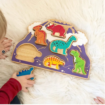 Wooden Dinosaur Shape Sorter Puzzle