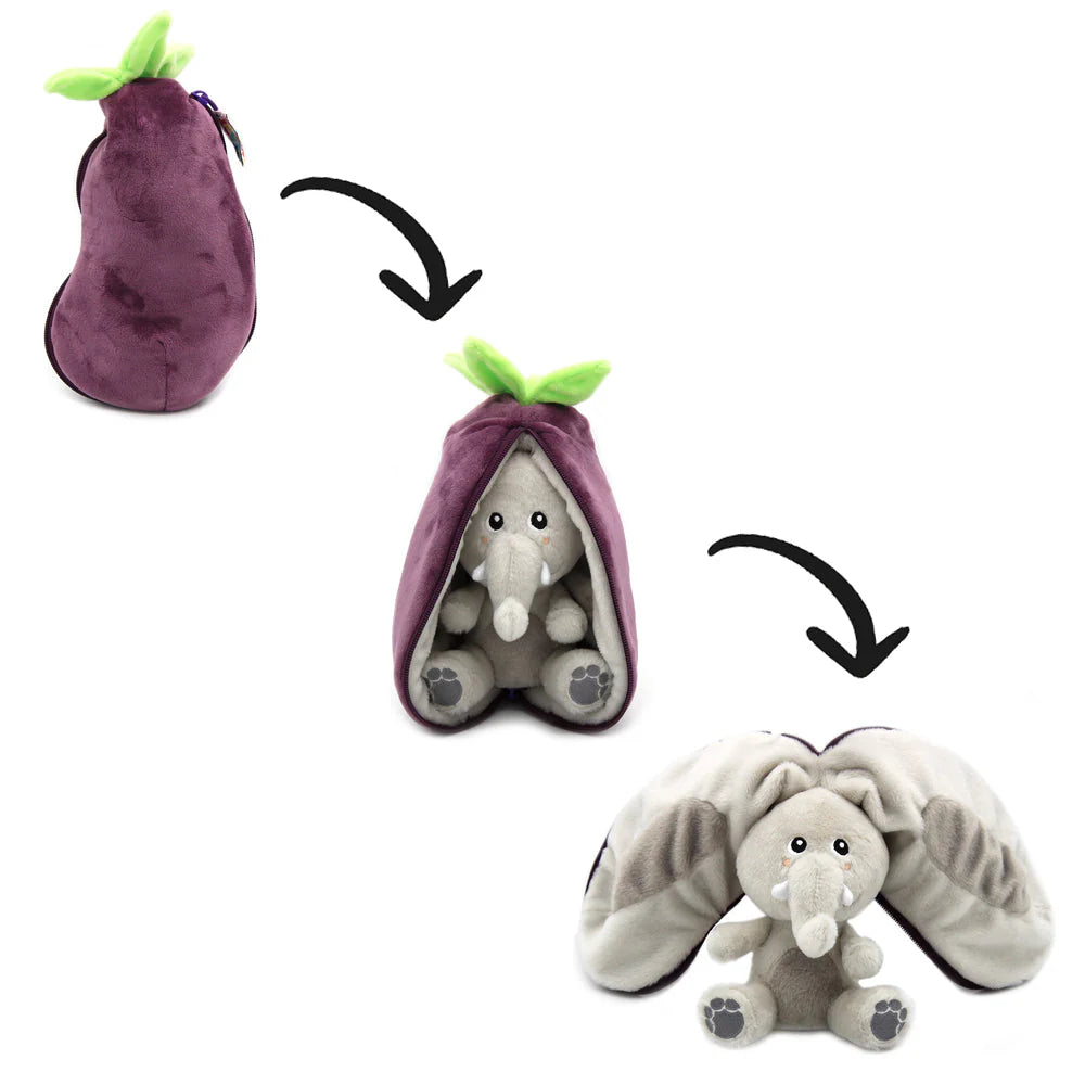 Velvet the Elephant Eggplant Flipetz