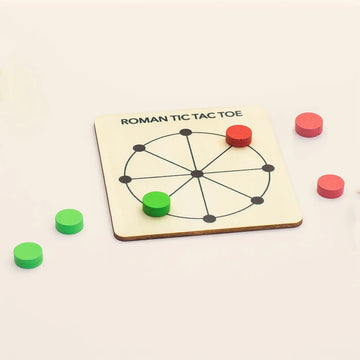 Game Of Roman Tic Tac Toe - Wooden Board Game - 0