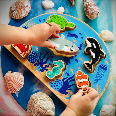 Wooden Sealife Shape Sorter Puzzle