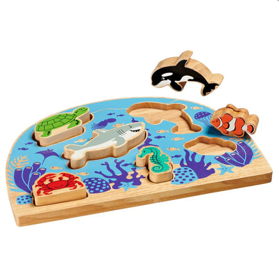 Wooden Sealife Shape Sorter Puzzle - 0