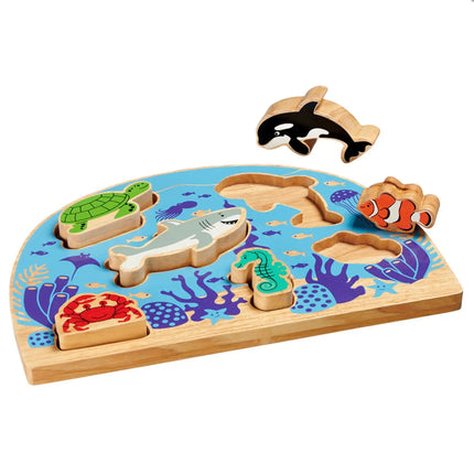 Wooden Sealife Shape Sorter Puzzle - 0