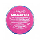 Snazaroo Face Paints by SNAZAROO come in a blue-rimmed round container featuring a pink label with white swirls and multilingual instructions. This Bright Pink, water-based face paint is ideal for Halloween needs.