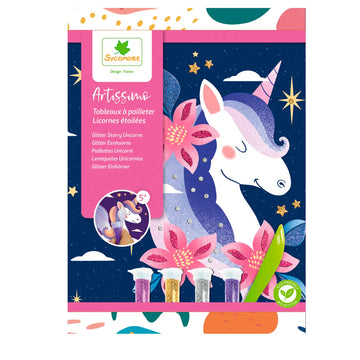 Artissimo 10 Glitter Boards - Starry Unicorns