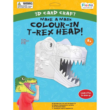 T-Rex Colour-in 3D Mask Card Craft