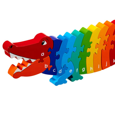 Wooden Crocodile Alphabet A-Z Jigsaw Puzzle - 0