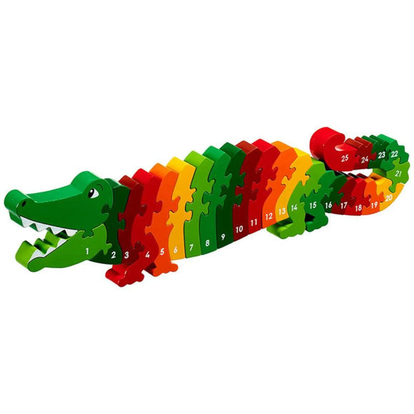 Wooden Crocodile Numbers 1-25 Jigsaw Puzzle