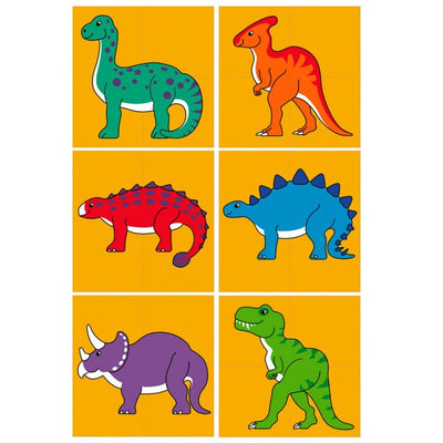 Wooden Dinosaur Block Puzzle Toy - 0