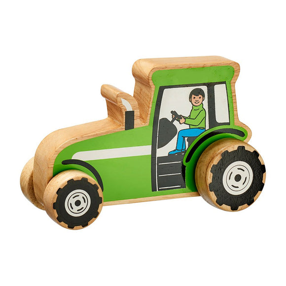 Wooden Tractor Push-Along Toy