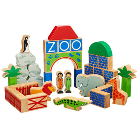 Wooden Zoo Building Blocks - 0