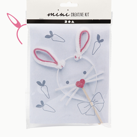 Easter bunny hairband kit packaging.