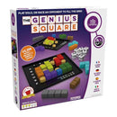 Box in purple that reads: "The Genius Square".