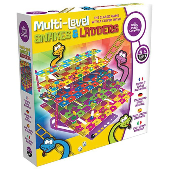 Box for a multi-level game of Snakes & ladders.