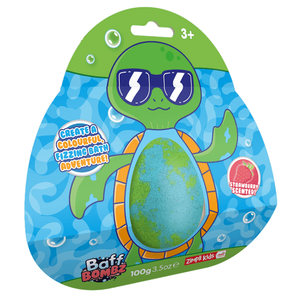 Baff Egg Bombz Green & Blue Strawberry Scented Turtle - 1