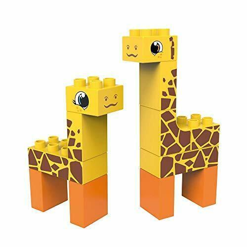 Giraffe and deer building blocks for young children. Blocks are eco-friendly.