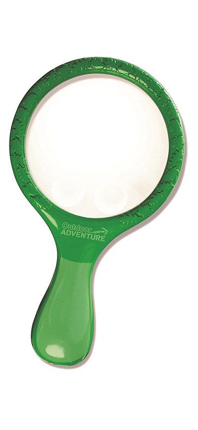 Green magnifying glass.