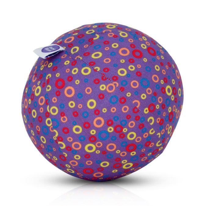 Bright, purple patterned balloon cover.